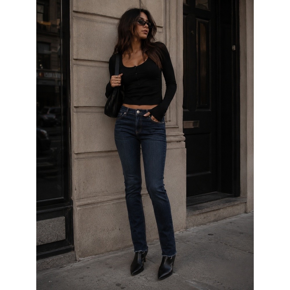 Rag and Bone Jeans Womens 25 Blue‎ 10 Inch Ankle Skinny Denim Raw Hem Minimalist